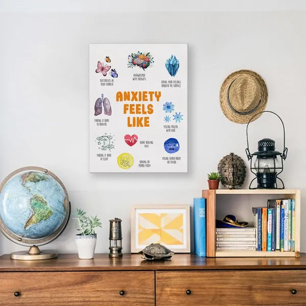Multicolor_Mental_Health_Poster_Canvas_Wall_Art_|_For_Therapy_Office_Home_Decor_-_Anxiety_Feels_Like_Canvas_Print_Wall_Art_Psychology_Painting_Ready_to_Hang_Gifts_-_Easel_&_Hanging_Hook_12_x_16_Inch