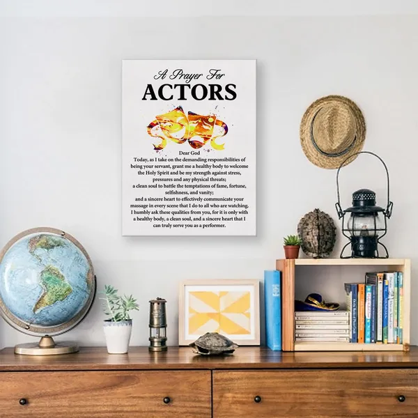 Multicolor_a_Actor's_Prayer_Quote_Poster_Canvas_Wall_Art_|_For_Office_Home_Decor_-_Actor_Per|_Form_Professionals_Actor_Canvas_Print_Wall_Art_Painting_Ready_to_Hang_Gifts_-_Easel_&_Hanging_Hook_12_x_16_Inch