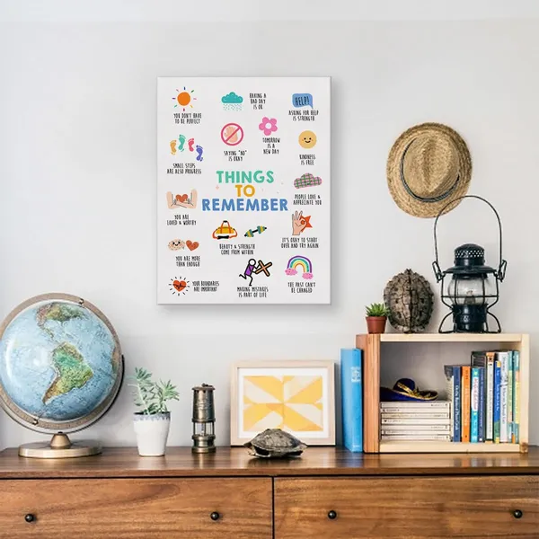 Multicolor_Mental_Health_Poster_Canvas_Wall_Art_|_For_Therapy_Office_Decor_-_Things_to_Remember_Affirmations_Canvas_Print_Wall_Art_Psychology_Painting_Ready_to_Hang_-_Easel_&_Hanging_Hook_12_x_16_Inch