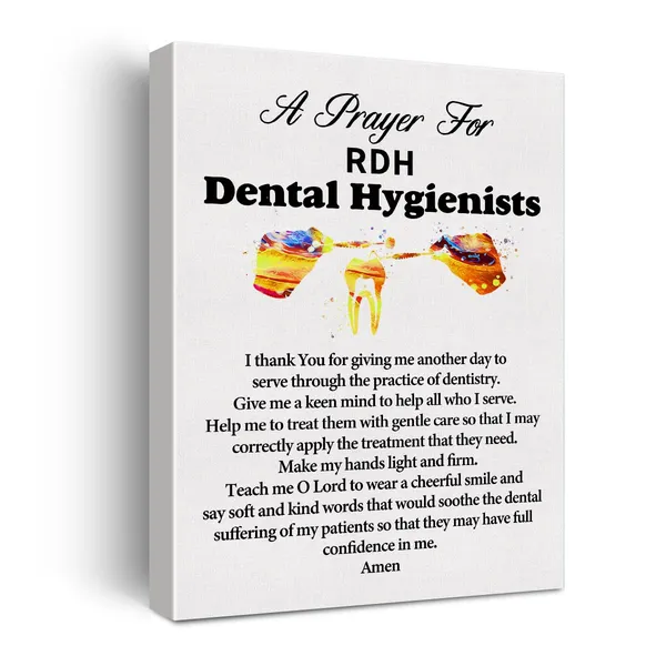 Multicolor_a_Dental_Hygienist's_Prayer_Quote_Poster_Canvas_Wall_Art_|_For_Office_Home_Decor_-_Dental_Hygienists_Dental_Professionals_Canvas_Print_Wall_Art_Painting_Ready_to_Hang_Gifts_-_Easel_&_Hanging_Hook_12_x_16_Inch