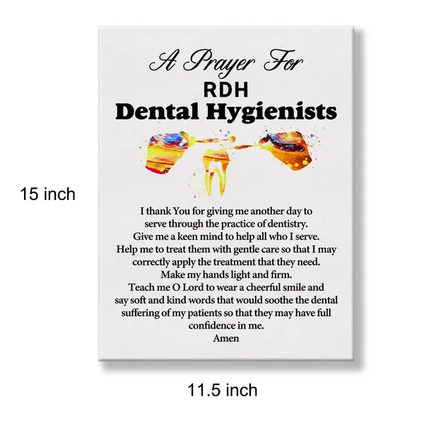 Multicolor_a_Dental_Hygienist's_Prayer_Quote_Poster_Canvas_Wall_Art_|_For_Office_Home_Decor_-_Dental_Hygienists_Dental_Professionals_Canvas_Print_Wall_Art_Painting_Ready_to_Hang_Gifts_-_Easel_&_Hanging_Hook_12_x_16_Inch