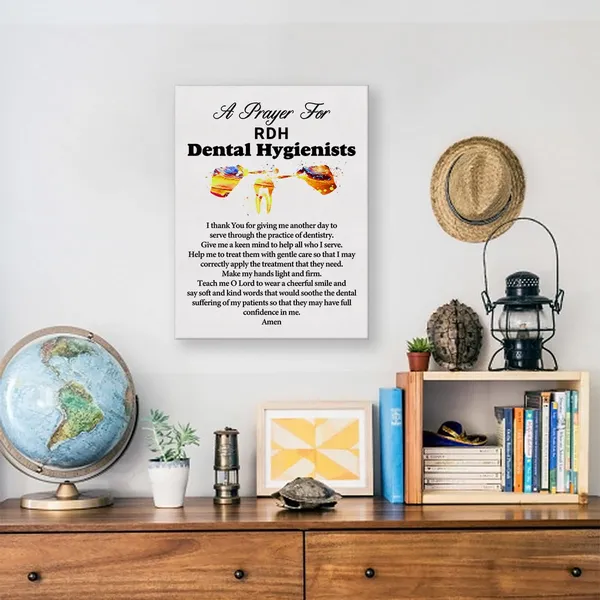 Multicolor_a_Dental_Hygienist's_Prayer_Quote_Poster_Canvas_Wall_Art_|_For_Office_Home_Decor_-_Dental_Hygienists_Dental_Professionals_Canvas_Print_Wall_Art_Painting_Ready_to_Hang_Gifts_-_Easel_&_Hanging_Hook_12_x_16_Inch