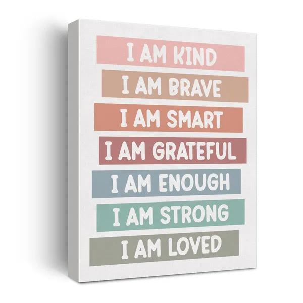 Multicolor_Positive_Affirmation_Poster_Canvas_Wall_Art_|_For_Nursery_Playroom_Decor_Inspirational_Affirmations_Canvas_Print_Wall_Art_Painting_Ready_to_Hang_-_Easel_&_Hanging_Hook_12_x_16_Inch