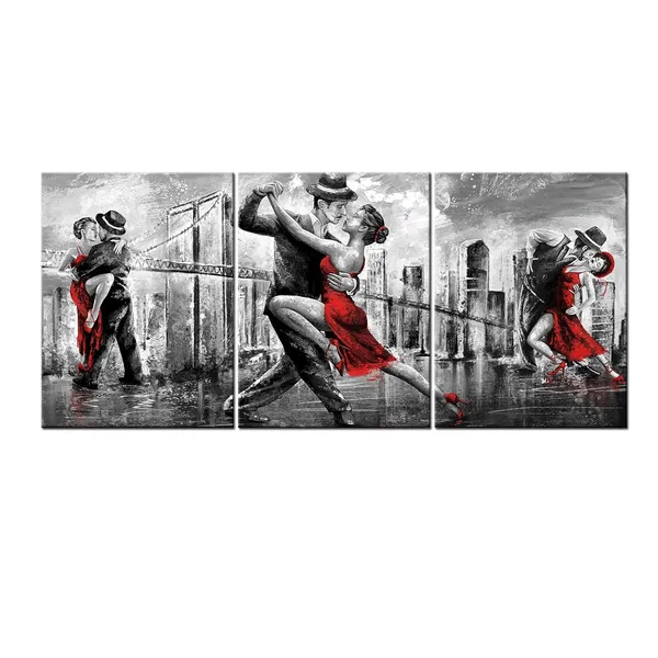 Multicolor_3_Pieces_Dancing_Couple_Painting_Canvas_Romantic_Tango_Dancer_Art_Picture_with_New_York_Brooklyn_Bridge_Poster_Print_Artwork_|_For_Bedroom_Living_Room_Decorations_(Red,_Small)
