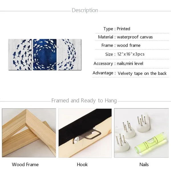Multicolor_Fish_Canvas_Wall_Art_Abstract_Fish_Dancing_Painting_Prints_Modern_Blue_and_White_Bathroom_Decor_(Blue)