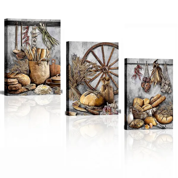 Multicolor_Rustic_Kitchen_Canvas_Wall_Art_Food_Painting_Pictures_Prints_Vintage_Farmhouse_Dining_Room_Restaurant_Decor_(Small)