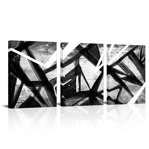 Multicolor_Abstract_Line_Canvas_Wall_Art_Black_and_White_Line_Paintings_Prints_Modern_Minimalist_Decorations_|_For_Home_Living_Room_Bedroom_(Small)