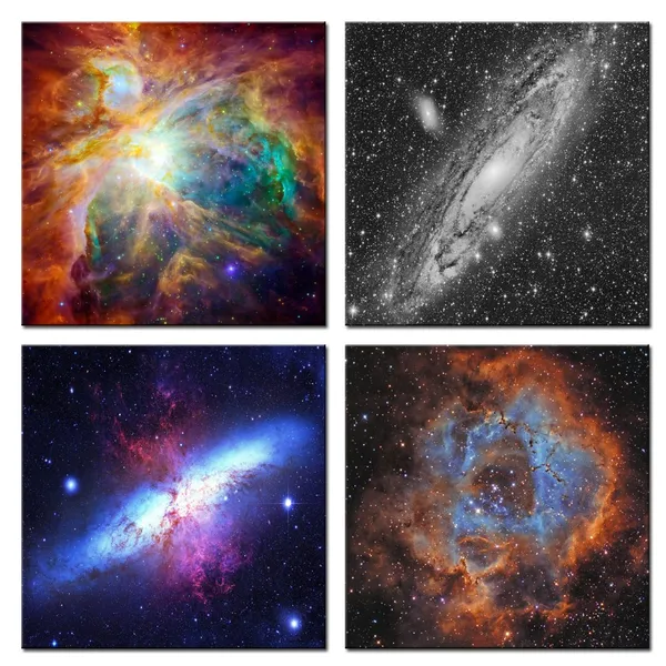 Multicolor_4_Panels_Space_and_Nebulae_Wall_Painting_Giclee_Artwork_Abstract_Colorful_Universe_Picture_Canvas_Wall_Art_with_Wood_Frame,Modern_Home_Living_Room_Decoration