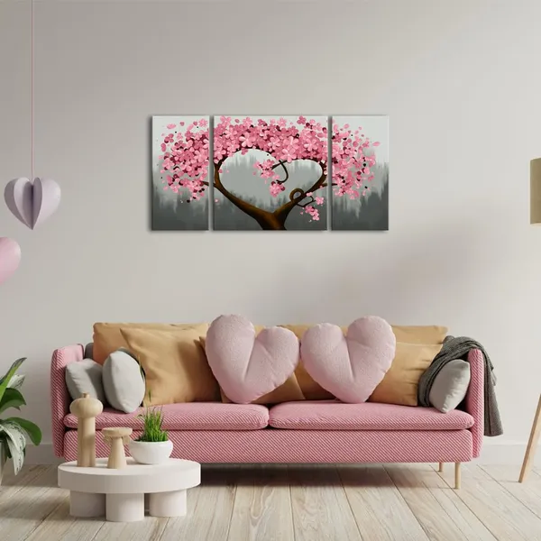 Multicolor_Canvas_Art_Prints_3_Piece_Pink_Flower_Paintings_|_For_Wall_Modern_Home_Living_Room_Decoration_Floral_Pictures_Wall_Decor_Framed_Giclee_Artwork_Ready_to_Hang_(Pink)