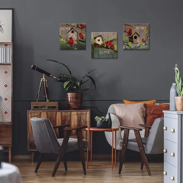 Multicolor_3_Piece_Birds_Wall_Art_|_For_Farmhouse_Vintage_Red_Cardinals_Birds_Picture_Print_on_Canvas_Retro_Hope_Love_Home_Quotes_Poster_Wall_Decor_Stretched_Ready_to_Hang_|_For_Home_Living_Room_Decoration