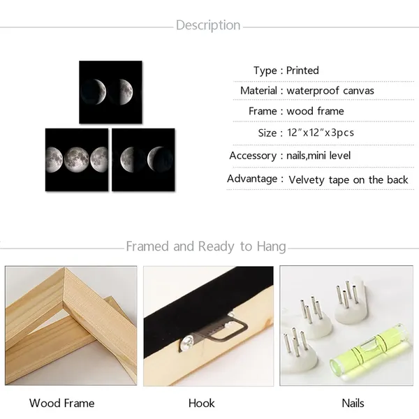 Multicolor_3_Pieces_Moon_Phases_Canvas_Wall_Art_Modern_Lunar_Phases_Picture_Painting_Prints_Contemporary_Bedroom_Bathroom_Decor