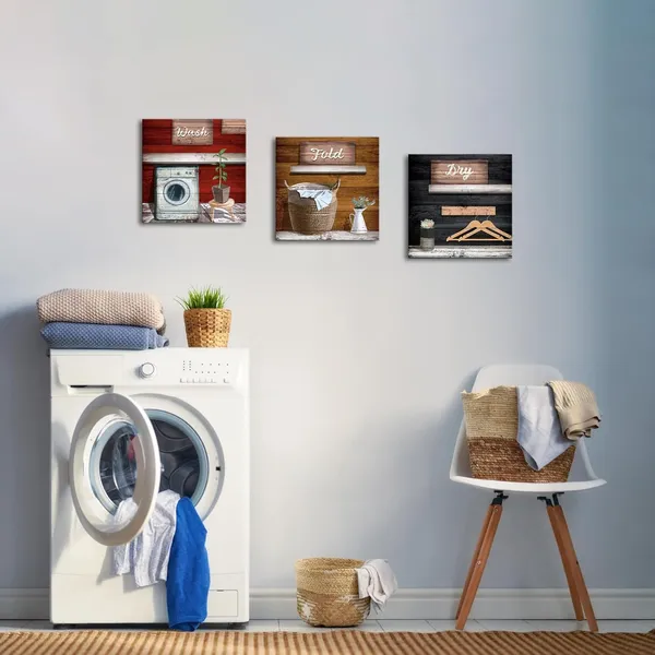 Multicolor_Laundry_Room_Canvas_Wall_Art_Wash_Dry_Fold_Laundry_Signs_Painting_Vintage_Brown_Red_and_Black_Wall_Decor_|_For_Country_Farmhouse_Hotel