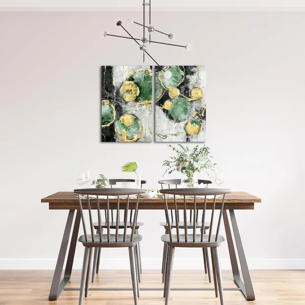 Multicolor_Black_Grey_and_Gold_Green_Canvas_Wall_Art_Abstract_Painting_Artwork_|_For_Living_Room_Home_Office_Decor_Minimalist_Framed_Art_(Green)