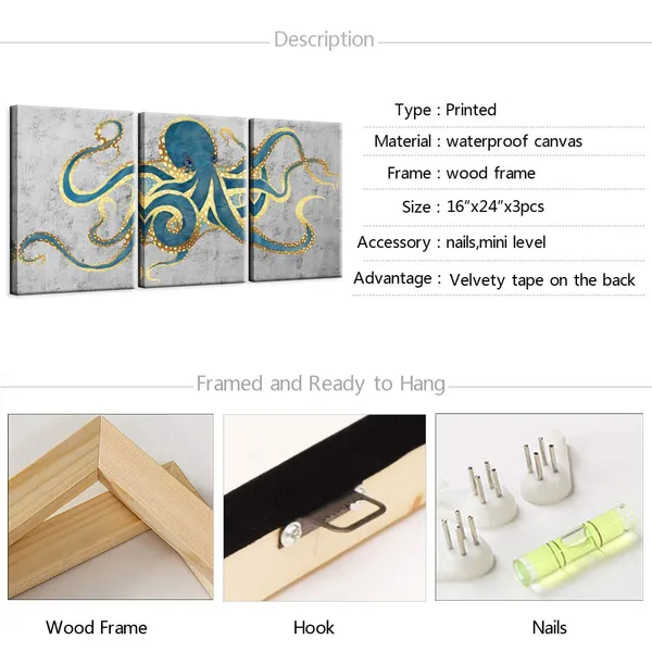 Multicolor_3_Piece_Canvas_Wall_Art_Abstract_Teal_Green_Octopus_Painting_Prints_on_Canvas_Sea_Life_Picture_Poster_Gallery_Wrap_Vintage_Farmhouse_Home_Living_Room_Wall_Decora_Ready_to_Hang