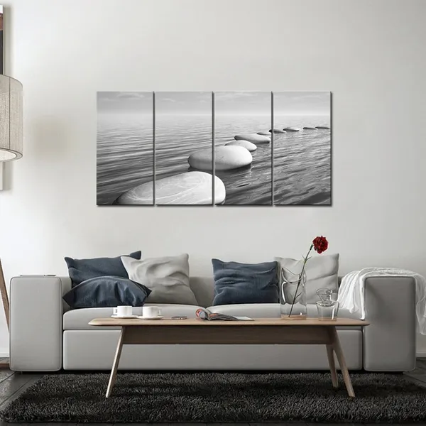 Multicolor_Zen_Canvas_Wall_Art_Peaceful_Relaxing_Grey_Zen_Stones_Pictures_Poster_Wall_Art_|_For_Living_Room_Bedroom_Spa_Yoga_Room_Wall_Decoration_Stretched_on_Wood_Frame_Ready_to_Hang