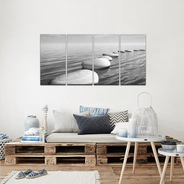 Multicolor_Zen_Canvas_Wall_Art_Peaceful_Relaxing_Grey_Zen_Stones_Pictures_Poster_Wall_Art_|_For_Living_Room_Bedroom_Spa_Yoga_Room_Wall_Decoration_Stretched_on_Wood_Frame_Ready_to_Hang
