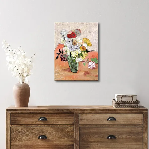 Multicolor_Abstract_Flowers_Canvas_Prints_Japanese_Vase_with_Roses_and_Anemones_by_Vincent_Van_Gogh_Oil_Paintings_Reproduction_Artwork_|_For_Home_Office_Bedroom_Decorations