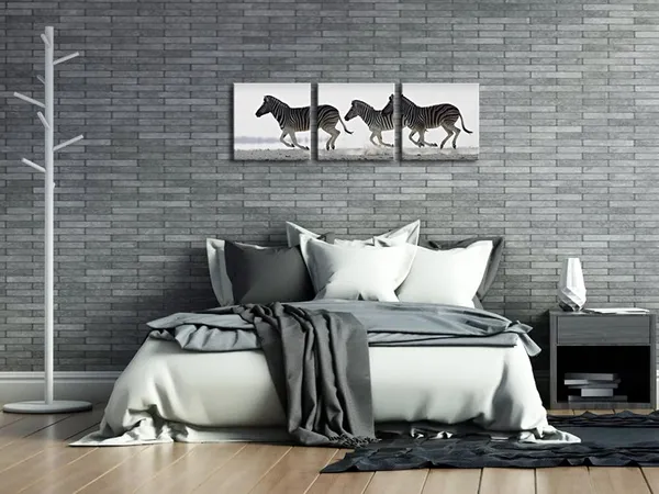 Multicolor_AH3021_12-Inch-by-12-Inch_Zebra_Stretched_3_Panels_Giclee_Canvas_Prints,_Black_and_White_by_Pyradecor