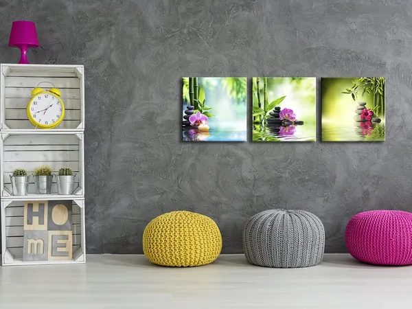 Multicolor_3_Piece_Modern_Stretched_and_Framed_Contemporary_Zen_Spa_Stone_Giclee_Canvas_Prints_Green_Bamboo_Pictures_paintings_on_Canvas_Wall_Art_|_For_Living_Room_Bedroom_Home_Decorations