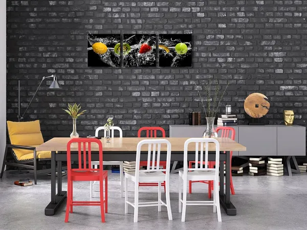 Multicolor_Dancing_Fruit_Modern_Landscape_Artwork_3_Panels_Giclee_Canvas_Prints_on_Stretched_and_Framed_Canvas_Wall_Art_D??or_|_For_Living_Room_Home_Decorations