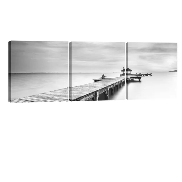 Multicolor_Large_3_Panels_Black_and_White_Peace_Ocean_Bridge_Landscape_Canvas_Prints_Modern_Seascape_Canvas_Wall_Art_Sea_Pictures_Artwork_|_For_Living_Room_Bedroom_Home_Decorations_AH3067