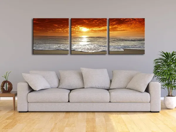 Multicolor_Grand_Sight_3_Panel_Modern_Stretched_and_Framed_Seascape_Giclee_Canvas_Prints_Contemporary_Sea_Beach_Pictures_Paintings_on_Canvas_Wall_Art_|_For_Living_Room_Bedroom_Home_Decorations_AH3045