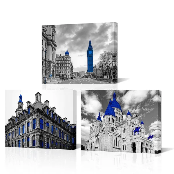 Multicolor_European_Architecture_Wall_Art_Black_White_Blue_City_Picture_Prints_Cityscape_Wall_Decor_Mediterranean_Artwork_|_For_Walls_(small)