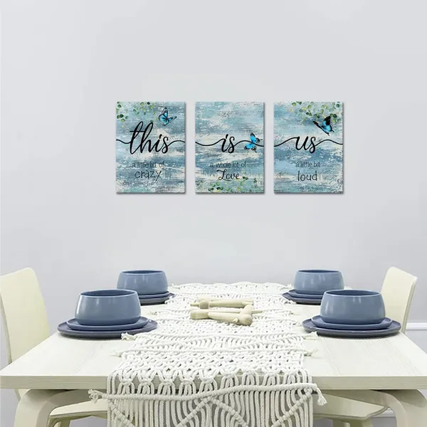 Multicolor_This_Is_Us_Wall_Art_Rustic_Farmhouse_Artwork_Teal_Butterfly_Inspirational_Canvas_Painting_Family_Signs_a_little_bit_of_crazy_Artwork_|_For_Farm_Home_Living_Room_Decor_12''x16''x3pcs