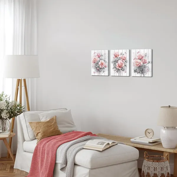 Multicolor_Pink_Flower_Wall_Art_Canvas_Grey_Pink_Picture_Prints_Rose_Floral_Paintings_|_For_Bedroom_Living_Room_Bathroom_Decor_(small)