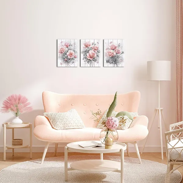 Multicolor_Pink_Flower_Wall_Art_Canvas_Grey_Pink_Picture_Prints_Rose_Floral_Paintings_|_For_Bedroom_Living_Room_Bathroom_Decor_(small)