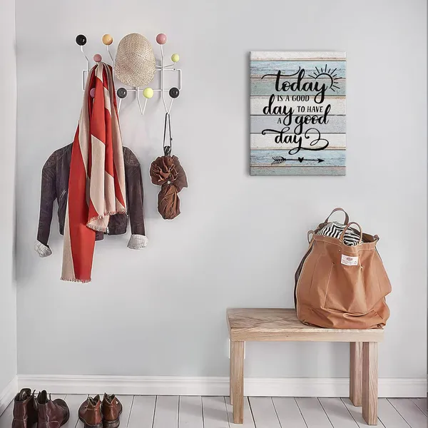 Multicolor_JW_Home_Today_Is_a_Good_Day_To_Have_a_Good_Day_Inspirational_Quotes_Wall_Art,_Rustic_Farmhouse_Motivational_Saying_Print_Framed_Canvas_Painting_Artwork_Home_Bathroom_Room_Office_Decor(11x14_Inch)