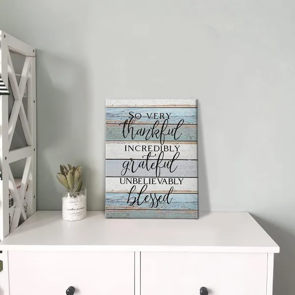 Multicolor_So_Very_Thankful_Incredibly_Grateful_Unbelievably_Blessed_Inspirational_Quotes_Wall_Art,Home_Thankful_Print_Framed_Canvas_Painting_Artwork_Home_Bathroom_Kitchen_Room_Office_Decor(11x14_Inch)