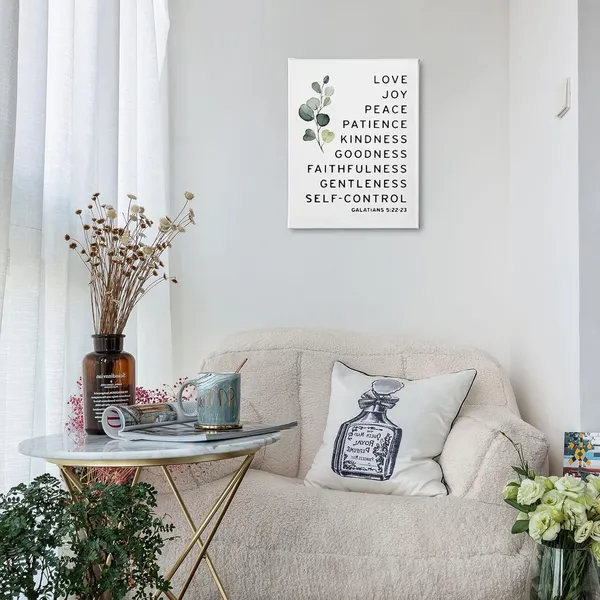 Multicolor_Galatians_5:22-23_Love_Joy_Peace_Patience_Kindness_Goodness_Wall_Art,Christian_Bible_Verse_Scripture_Print_Framed_Canvas_Painting_Artwork_Home_Bathroom_Room_Office_Church_Decor(11x14_Inch)