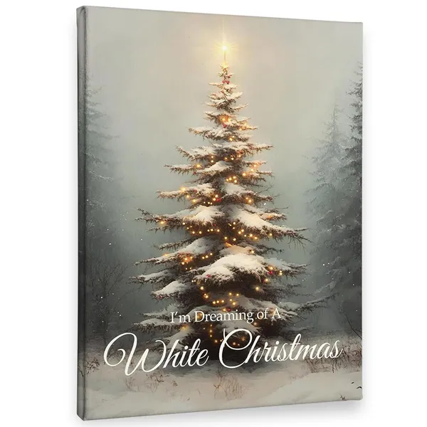 Multicolor_Winter_I'm_Dreaming_of_White_Christmas_Tree_Wall_Art_Decor_Canvas,_Vintage_Farmhouse_Rustic_Festive_Pictures_Wall_Decor_Art_Gifts_|_For_Living_Room_Home,_Muted_Moody_Artwork_|_For_Walls_11x14_inch