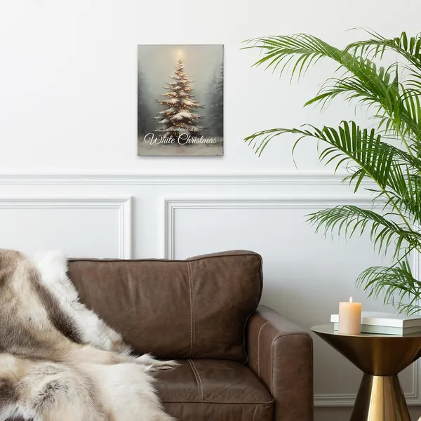 Multicolor_Winter_I'm_Dreaming_of_White_Christmas_Tree_Wall_Art_Decor_Canvas,_Vintage_Farmhouse_Rustic_Festive_Pictures_Wall_Decor_Art_Gifts_|_For_Living_Room_Home,_Muted_Moody_Artwork_|_For_Walls_11x14_inch