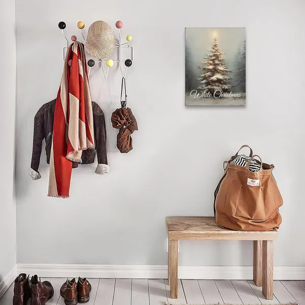 Multicolor_Winter_I'm_Dreaming_of_White_Christmas_Tree_Wall_Art_Decor_Canvas,_Vintage_Farmhouse_Rustic_Festive_Pictures_Wall_Decor_Art_Gifts_|_For_Living_Room_Home,_Muted_Moody_Artwork_|_For_Walls_11x14_inch