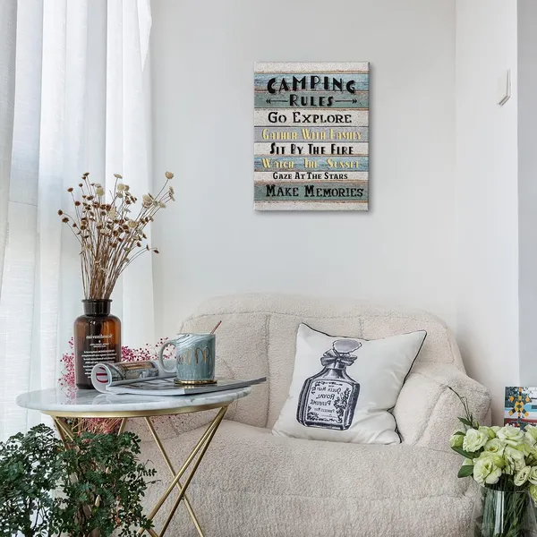 Multicolor_Funny_Camping_Rules_Quote_Wall_Art,_Farmhouse_Rustic_Camping_Rules_Camper_Signs_Print_Framed_Canvas_Painting_Artwork_RV_Home_Room_Decor_(11x14_Inch)