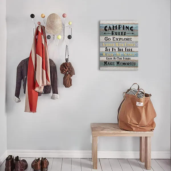 Multicolor_Funny_Camping_Rules_Quote_Wall_Art,_Farmhouse_Rustic_Camping_Rules_Camper_Signs_Print_Framed_Canvas_Painting_Artwork_RV_Home_Room_Decor_(11x14_Inch)