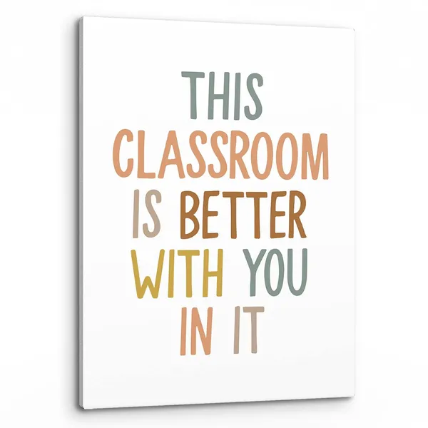 Multicolor_This_Classroom_Is_Better_With_You_In_It_Wall_Art,Inspirational_Motivational_Boho_Child_Educational_Learning_Print_Framed_Canvas_Painting_Artwork_Home_Classroom_Playroom_Room_Decor(11x14_Inch)