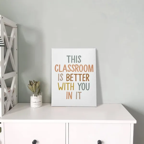 Multicolor_This_Classroom_Is_Better_With_You_In_It_Wall_Art,Inspirational_Motivational_Boho_Child_Educational_Learning_Print_Framed_Canvas_Painting_Artwork_Home_Classroom_Playroom_Room_Decor(11x14_Inch)