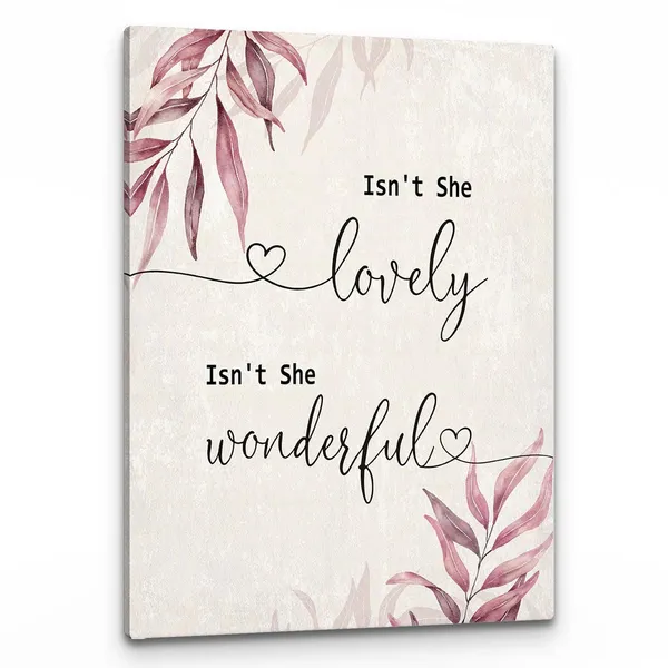 Multicolor_Isn'_t_She_Lovely_Nursery_Wall_Art,_Baby_Girl_Sign,_Baby_Girl_Nursery_Decor,_Boho_Nursery_Girls_Room_Decorations_Poster_Print_Framed_Canvas_Artwork_|_For_Home_Baby_Girl_Nursery_Decor(11x14_Inch)