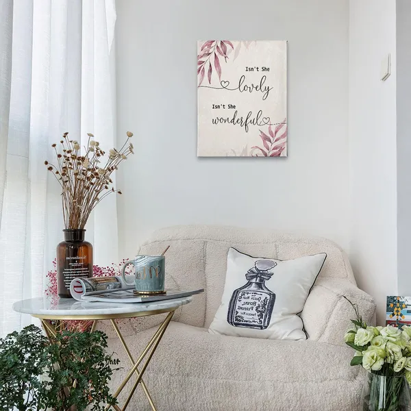 Multicolor_Isn'_t_She_Lovely_Nursery_Wall_Art,_Baby_Girl_Sign,_Baby_Girl_Nursery_Decor,_Boho_Nursery_Girls_Room_Decorations_Poster_Print_Framed_Canvas_Artwork_|_For_Home_Baby_Girl_Nursery_Decor(11x14_Inch)