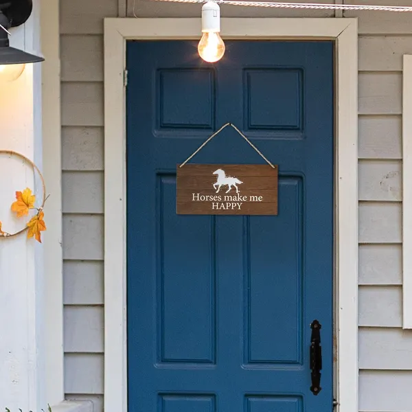 Multicolor_Horses_Make_Me_Happy_Sign_Wood_Plaque_Sign_Hanging_Door_Wall_Decor,_Gifts_|_For_Horse_Lovers_women_girls,_Horse_Decor_|_For_Girls_Room,_horse_decor_|_For_home_12x6_Inches_Home_D??or_Accents