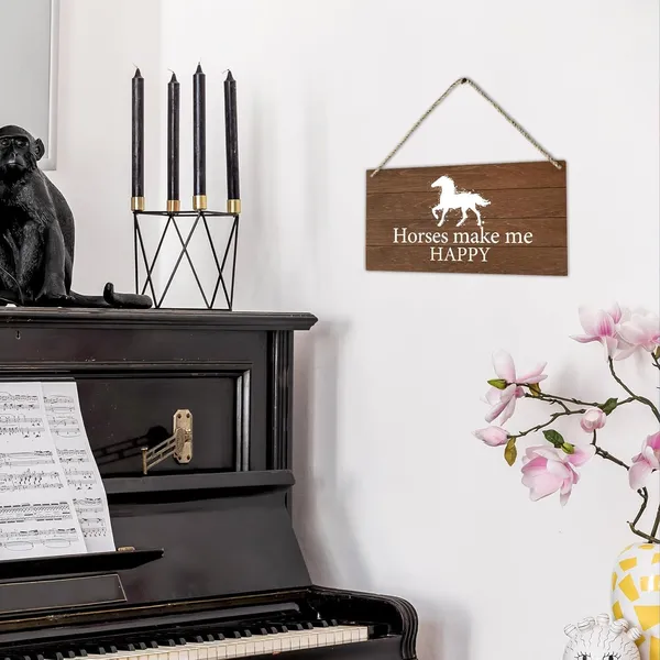 Multicolor_Horses_Make_Me_Happy_Sign_Wood_Plaque_Sign_Hanging_Door_Wall_Decor,_Gifts_|_For_Horse_Lovers_women_girls,_Horse_Decor_|_For_Girls_Room,_horse_decor_|_For_home_12x6_Inches_Home_D??or_Accents