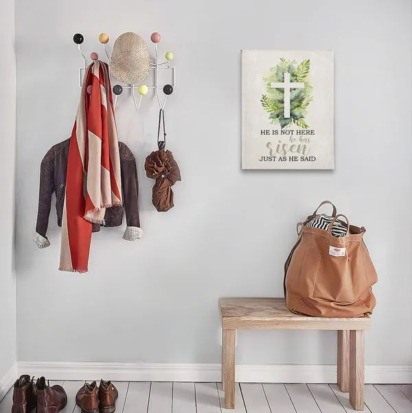 Multicolor_He_Is_Not_Here_He_Has_Risen_Wall_Art,_He_Is_Risen_Sign,_He_Is_Risen_Decor,_Christian_Easter_Decorations_Poster_Print_Framed_Canvas_Painting_Artwork_|_For_Home_Room_Office_Decor(11x14_Inch)