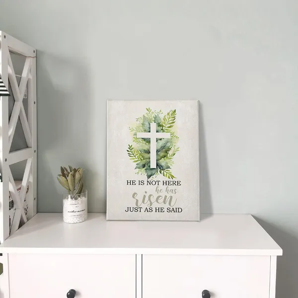 Multicolor_He_Is_Not_Here_He_Has_Risen_Wall_Art,_He_Is_Risen_Sign,_He_Is_Risen_Decor,_Christian_Easter_Decorations_Poster_Print_Framed_Canvas_Painting_Artwork_|_For_Home_Room_Office_Decor(11x14_Inch)