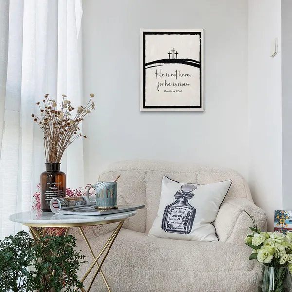 Multicolor_He_Is_Risen_Wall_Art,_He_Is_Risen_Sign,_He_Is_Risen_Decor,_Christian_Easter_Decorations_Poster_Print_Framed_Canvas_Painting_Artwork_|_For_Home_Room_Office_Easter_Religious_Decor(11x14_Inch)