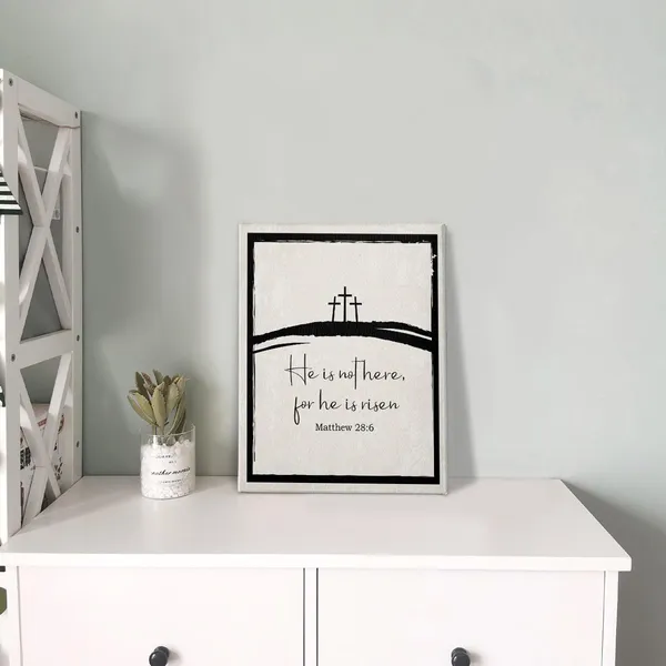 Multicolor_He_Is_Risen_Wall_Art,_He_Is_Risen_Sign,_He_Is_Risen_Decor,_Christian_Easter_Decorations_Poster_Print_Framed_Canvas_Painting_Artwork_|_For_Home_Room_Office_Easter_Religious_Decor(11x14_Inch)