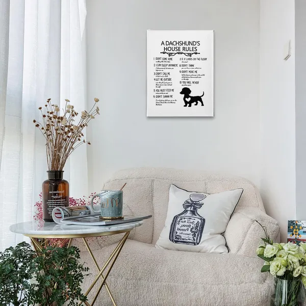 Multicolor_A_Great_Danes_House_Rules_Wall_Art,Funny_Great_Dane_Dog_Quote_Print_Framed_Canvas_Painting_Artwork_Home_Bedroom_Living_Room_Girls_Room_Decor(11x14_Inch_dachshund)