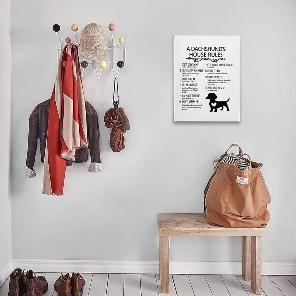 Multicolor_A_Great_Danes_House_Rules_Wall_Art,Funny_Great_Dane_Dog_Quote_Print_Framed_Canvas_Painting_Artwork_Home_Bedroom_Living_Room_Girls_Room_Decor(11x14_Inch_dachshund)